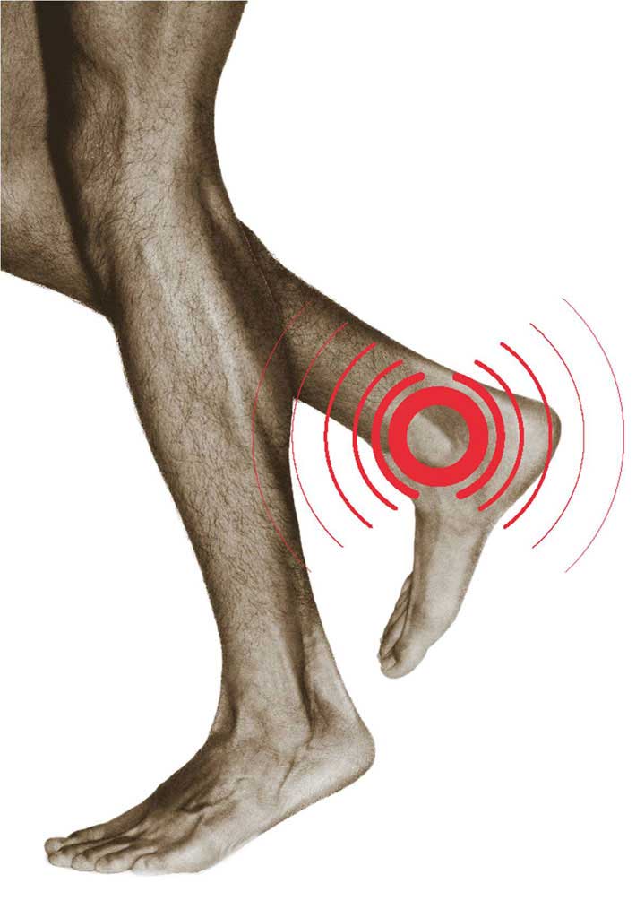 Denotes someone with ankle pain