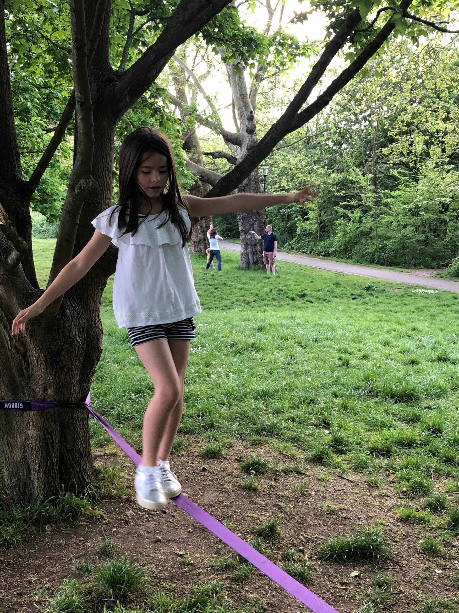 Tightrope walking on Clapham Common