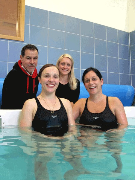 The team at our Chelsea Clinic in and round the hydrotherapy pool