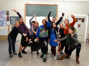 Lizzie, Central Health Physio, with a group of dancer friends