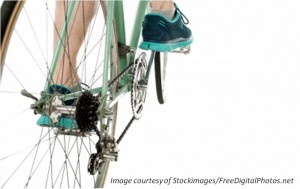 A close up of the groupset of a racing bike