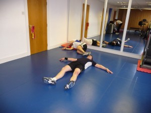 People flat out having done a HIIT class!