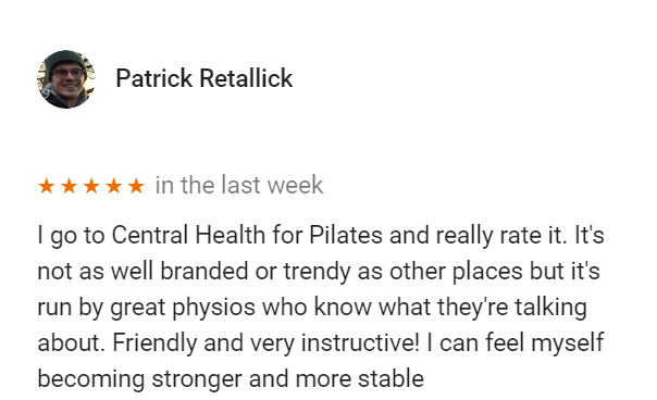 atient review by Patrick Retallick for Pilates