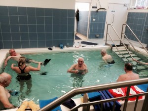 Chelsea Pensioners in a hydrotherapy exercise class
