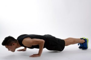 A man doing a press up