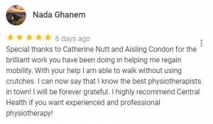 Google Review for Catherine Nutt and Aisling Condon by Nada Ghanem