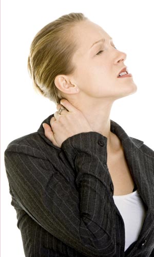 women with neck ache