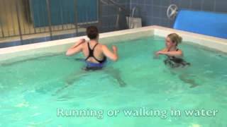 running in water hydrotherapy video exercise