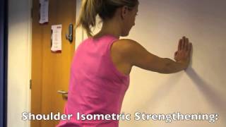 Shoulder Isometric Strengthening Wall Clockface Video Exercise